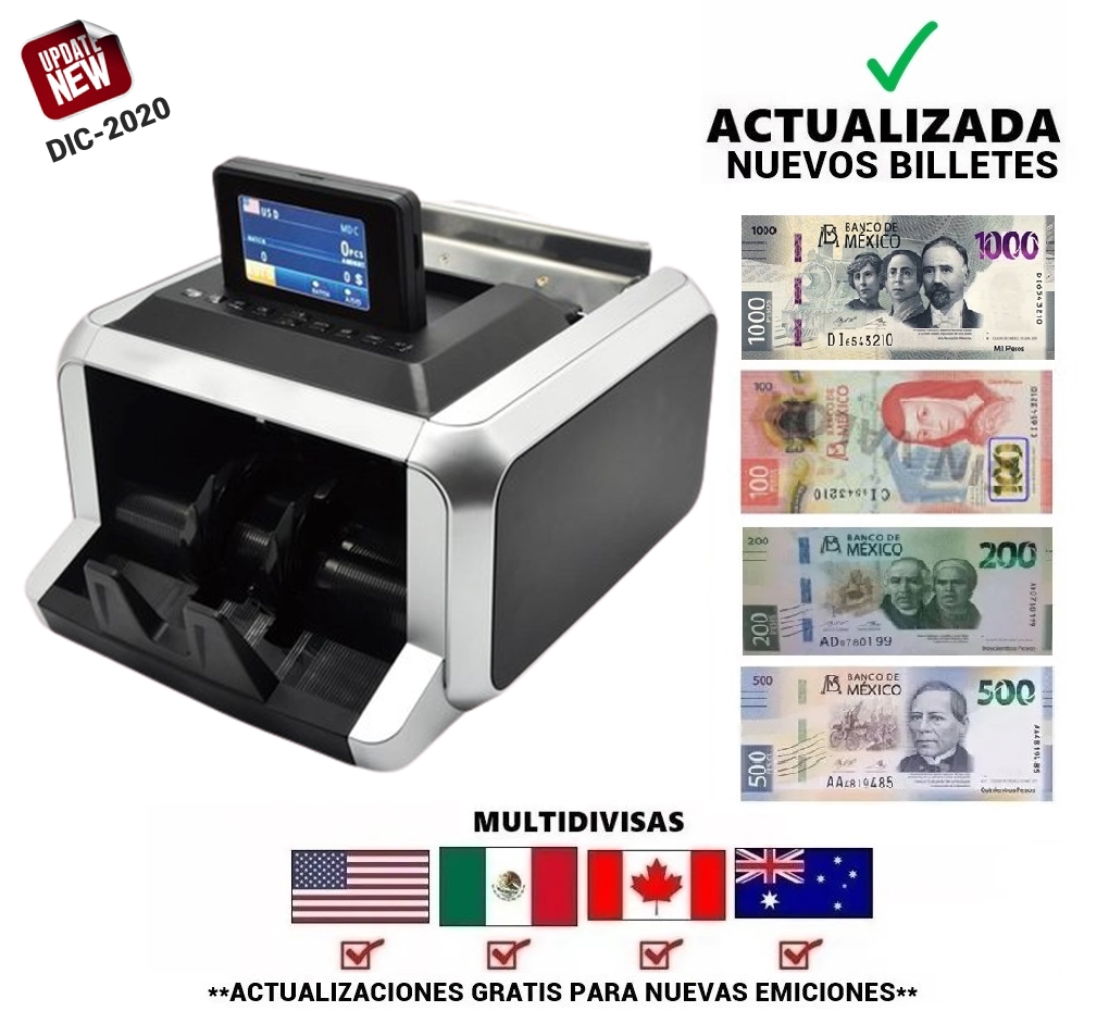 Contador de billetes  con detección de falsificaciones UV |  Contadores de notas